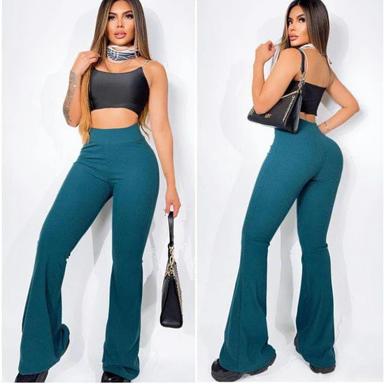 Pantalón Bota Campana Rib Acanalado  5