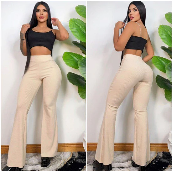 Pantalón Bota Campana Rib Acanalado  1