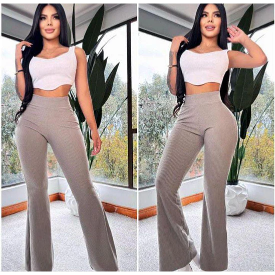 Pantalón Bota Campana Rib Acanalado  3