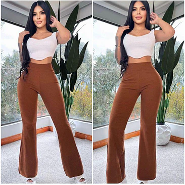 Pantalón Bota Campana Rib Acanalado  4