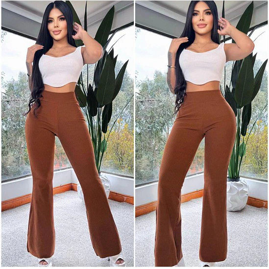 Pantalón Bota Campana Rib Acanalado  4