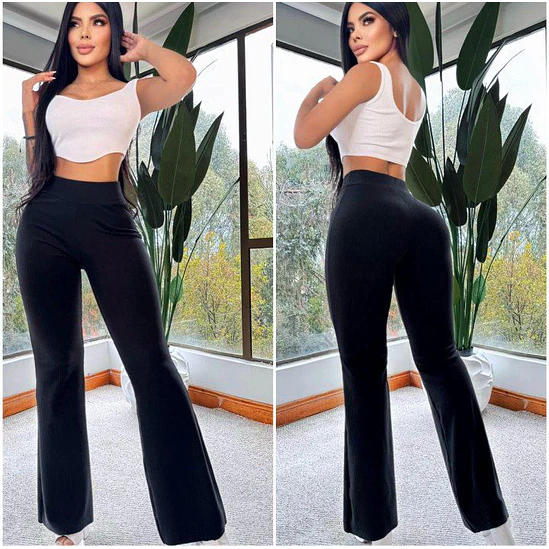 Pantalón Bota Campana Rib Acanalado  8