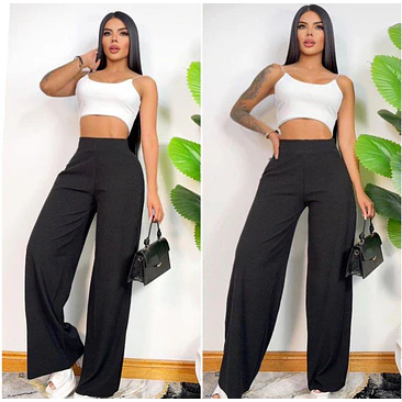 Pantalón Ancho Rib Acanalado  1
