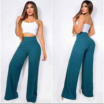 Pantalón Ancho Rib Acanalado  6