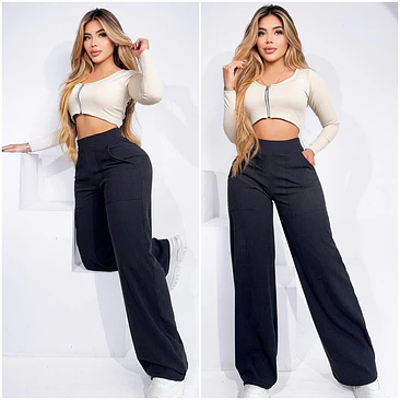 Pantalón Ancho Pana Licrada  2
