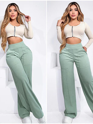 Pantalón Ancho Pana Licrada 