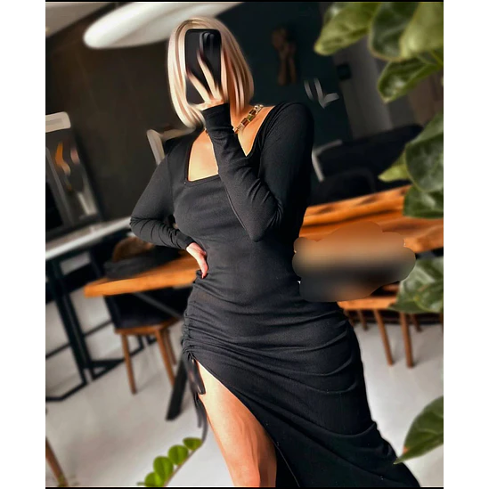 Vestido Cuello Cuadrado  1