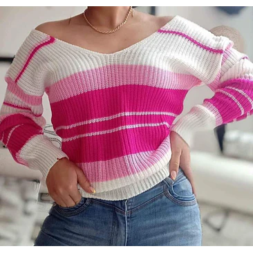Suéter Tejido Cuello Bandeja 1