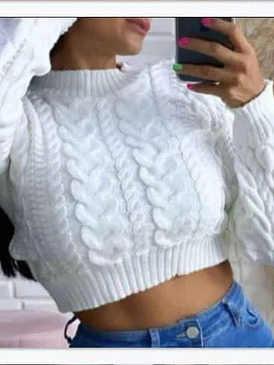 Suéter Tejido Corto 