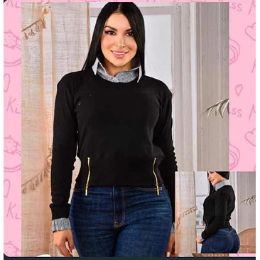 Camisero Tejido Cremallera Talla Única  4