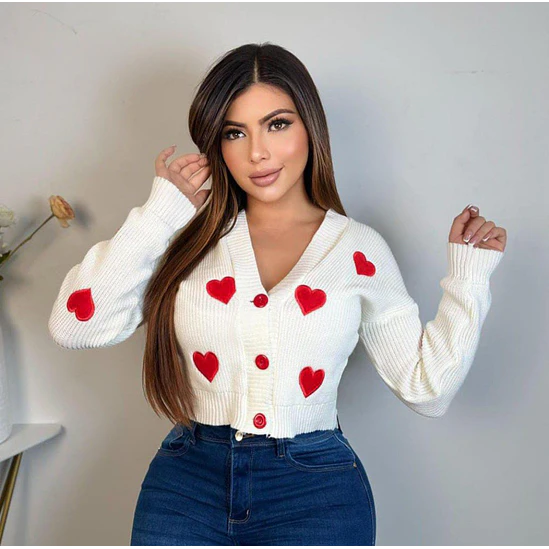 Suéter Tejido Corazón  1