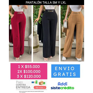Promo Pantalón Hebilla x3  1