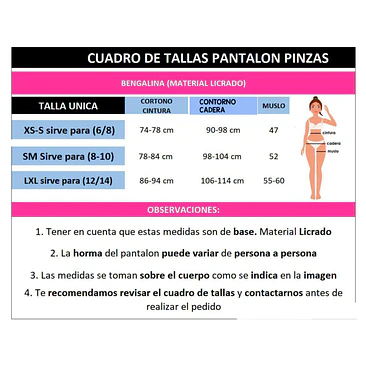 Pantalón Pinzas Bengalina  18