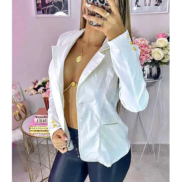 Blazer Abierto Botón Tallas S-M-L-XL 2