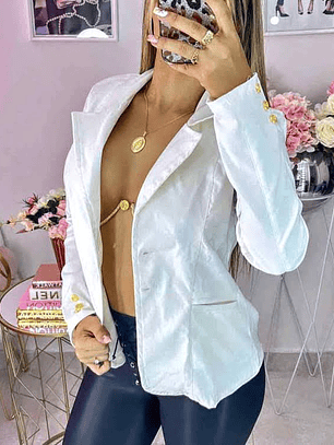 Blazer Abierto Botón 