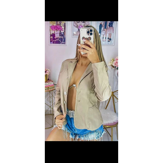 Blazer Abierto Botón Tallas S-M-L-XL 7