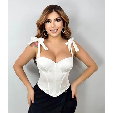 Corset Satinado Moño  1