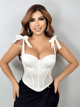 Corset Satinado Moño 