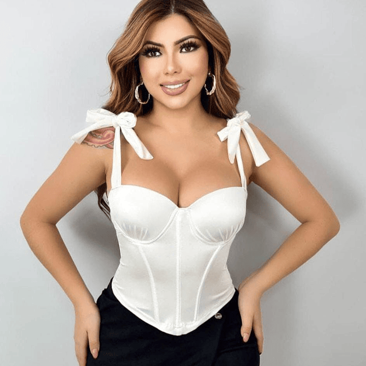Corset Satinado Moño  1