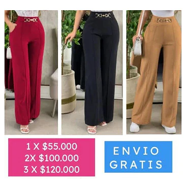 Promo Pantalón Hebilla x6 1