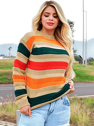 Suéter Tejido Rayas 