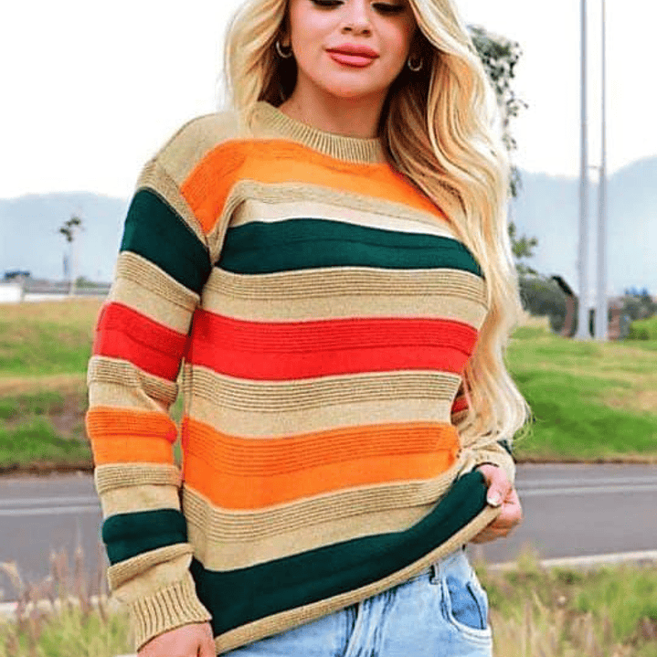 Suéter Tejido Rayas  2
