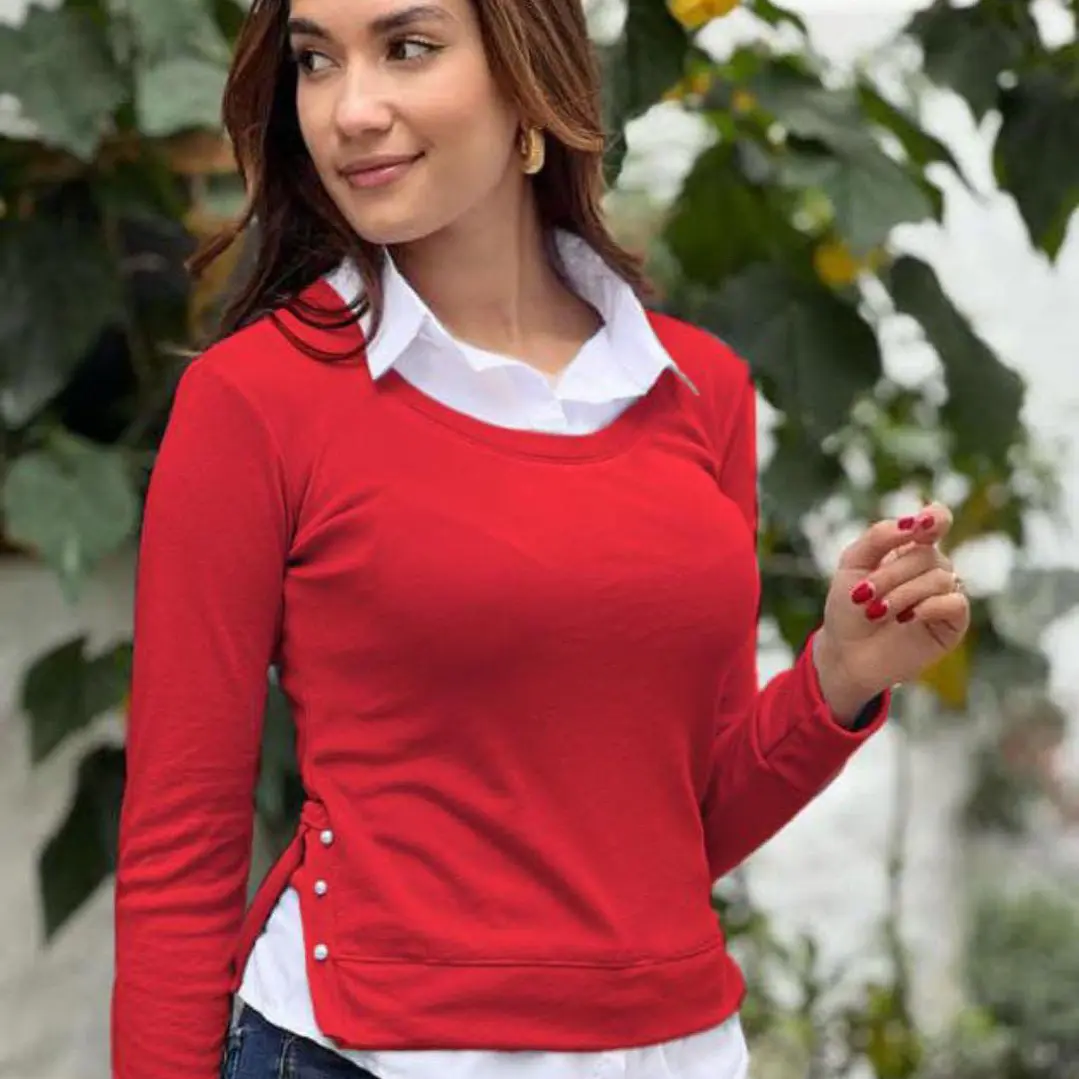 Camisero Tejido Moda Perlas  1