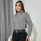 Blusa Camisera Manga Larga Rayas  - Miniatura 1