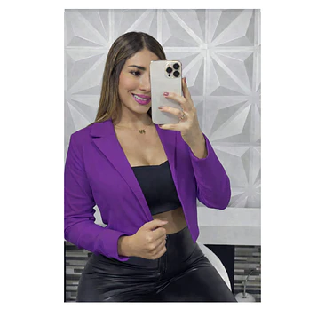 Blazer Corto Bengalina Licrada Talla Única  5