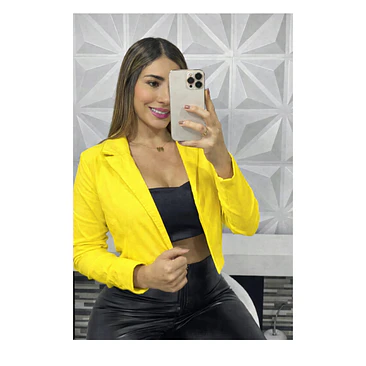Blazer Corto Bengalina Licrada Talla Única  7