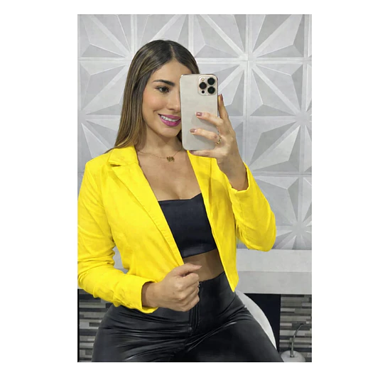 Blazer Corto Bengalina Licrada Talla Única  7