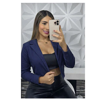 Blazer Corto Bengalina Licrada Talla Única  8