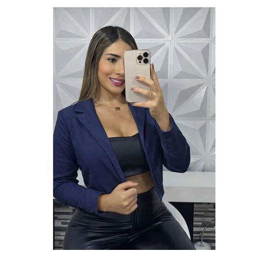 Blazer Corto Bengalina Licrada Talla Única  8