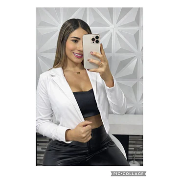 Blazer Corto Bengalina Licrada Talla Única  2