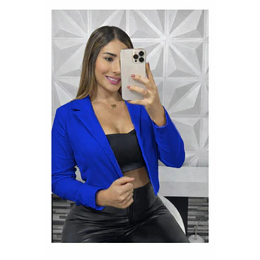 Blazer Corto Bengalina Licrada Talla Única  11