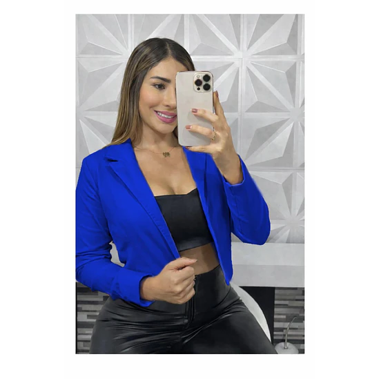 Blazer Corto Bengalina Licrada Talla Única  11