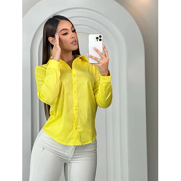 Blusa Manga Larga Popelina Tallas S-M-L-XL 28