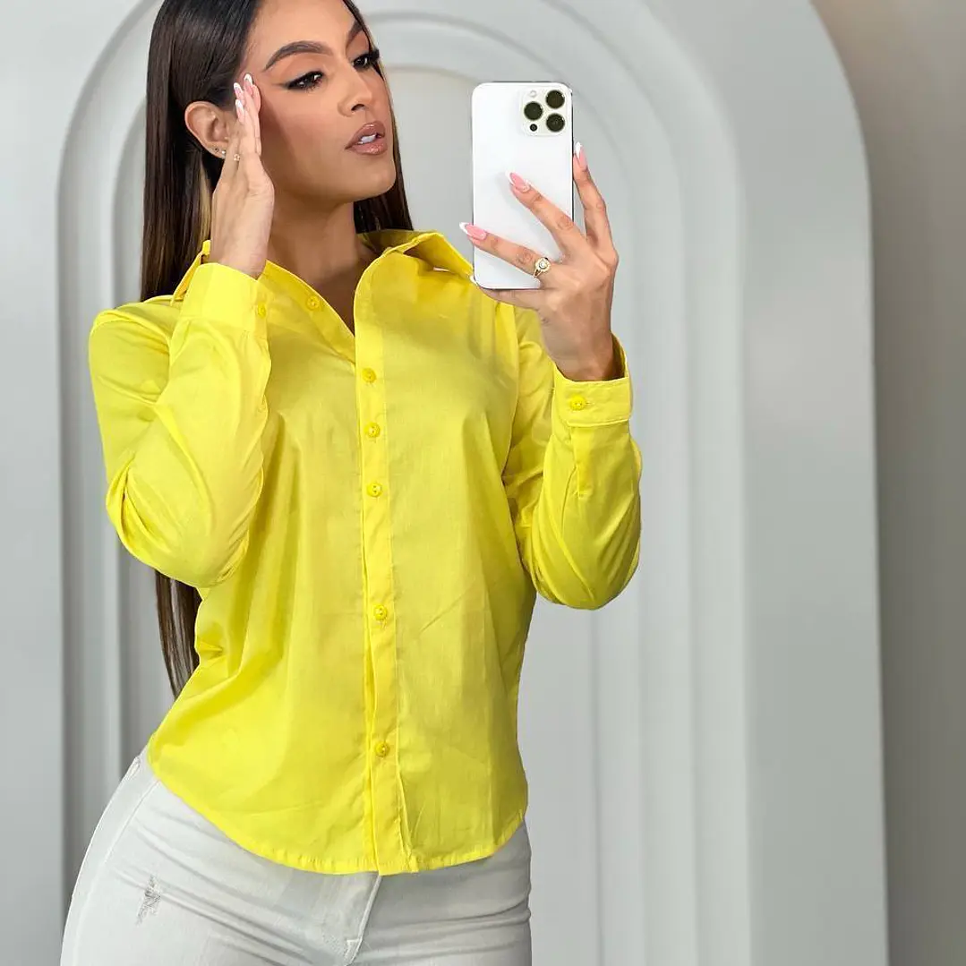 Blusa Camisera Manga Larga Popelina  30