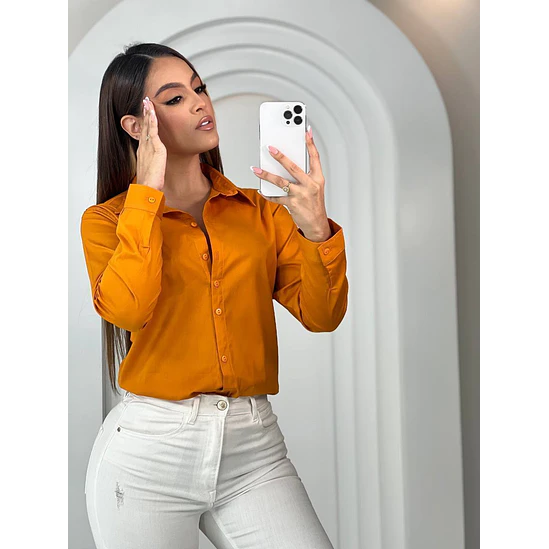 Blusa Manga Larga Popelina Tallas S-M-L-XL 31
