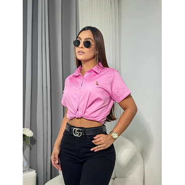 Blusa Manga Corta Popelina Tallas S-M-L-XL 26