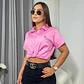 Blusa Camisera Manga Corta  Popelina  - Miniatura 26