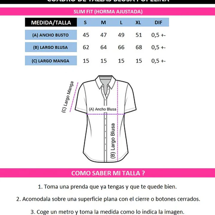 Blusa Camisera Manga Corta  Popelina  28