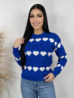 Suéter Tejido Corazones