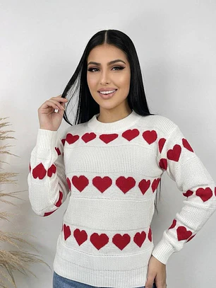 Suéter Tejido Corazones