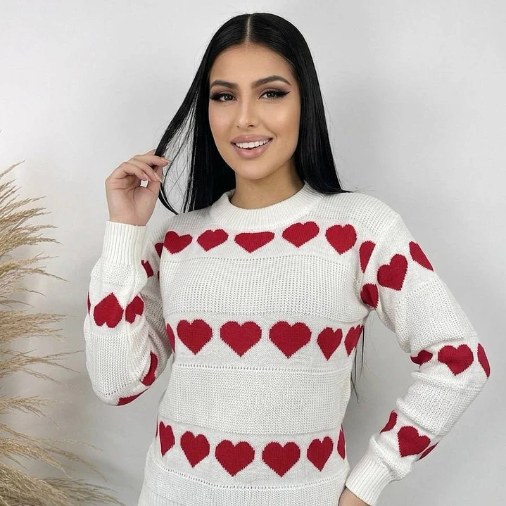 Suéter Tejido Corazones 2