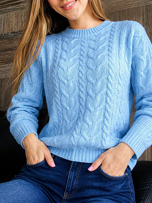 Sueter Tejido Cuello Redondo 