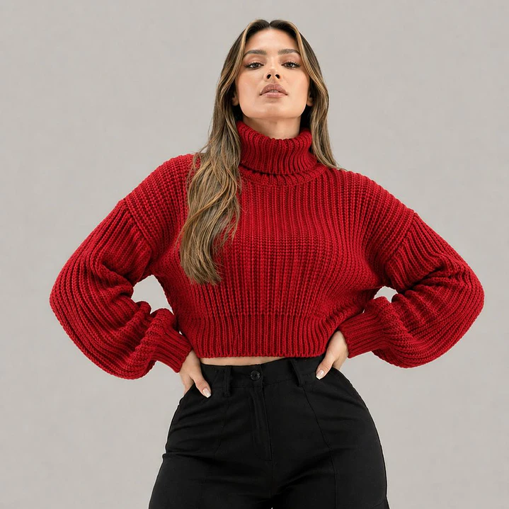 Suéter Oversize Manga Larga Cuello tortuga  3