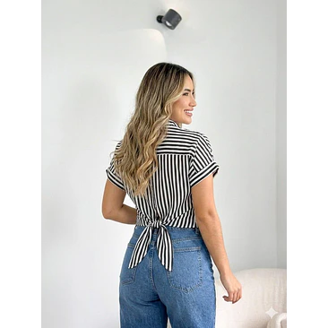 Blusa Popelina Moño Espalda Talla Única y XL 4