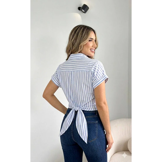 Blusa Popelina Moño Espalda Talla Única y XL 6