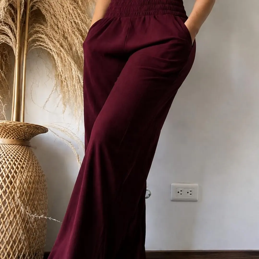 Pantalón Ancho Imitación Pana  6
